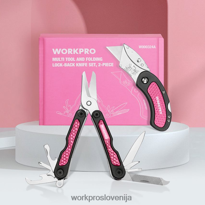 WORKPRO večnamenski nož in set orodij 4V0B8444 orodje roza