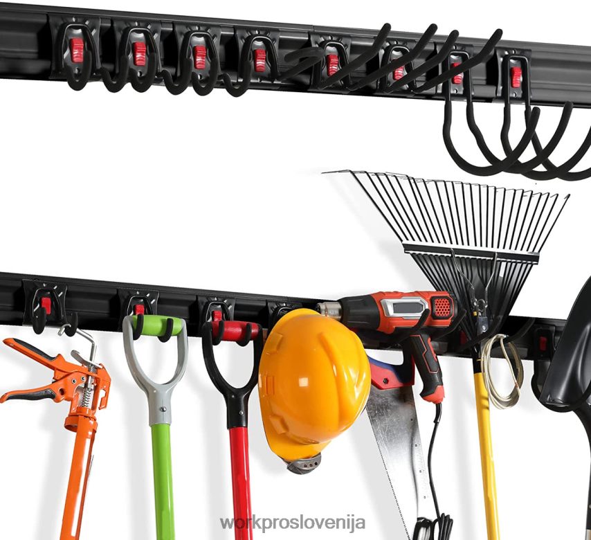 WORKPRO Garažni organizator orodja stenski nosilec za vrtno orodje Organizator stojalo za shranjevanje zmogljivih obešalnikov za orodje 64 palcev 4V0B8421 shranjevanje koristno