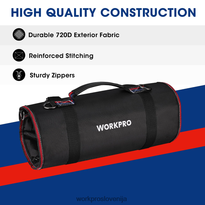 WORKPRO organizator zvitih torb za težko orodje s 6 žepi in snemljivimi torbami za orodje 4V0B8432 shranjevanje novo