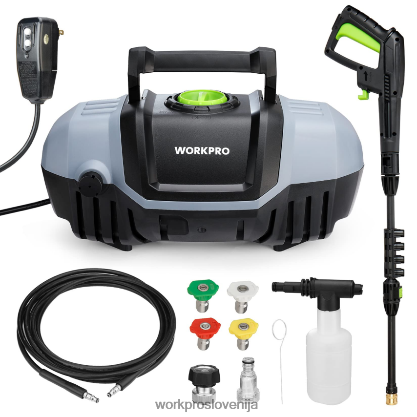 WORKPRO 1900 max psi 1,8 gpm 12-amp kompaktni električni visokotlačni čistilnik 4V0B84299 orodje koristno