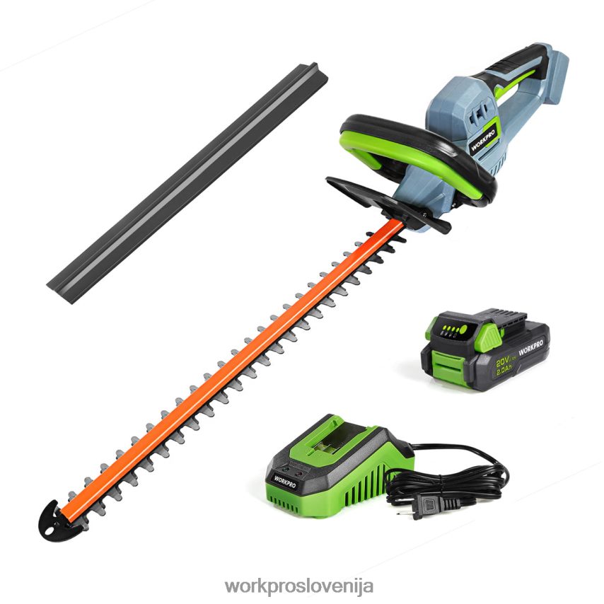 WORKPRO 20 V akumulatorske škarje za živo mejo z rezili z dvojnim delovanjem električno vrtno orodje 2,0 ah baterija in 1 urni hitri polnilnik sta priložena 4V0B84295 orodje morden