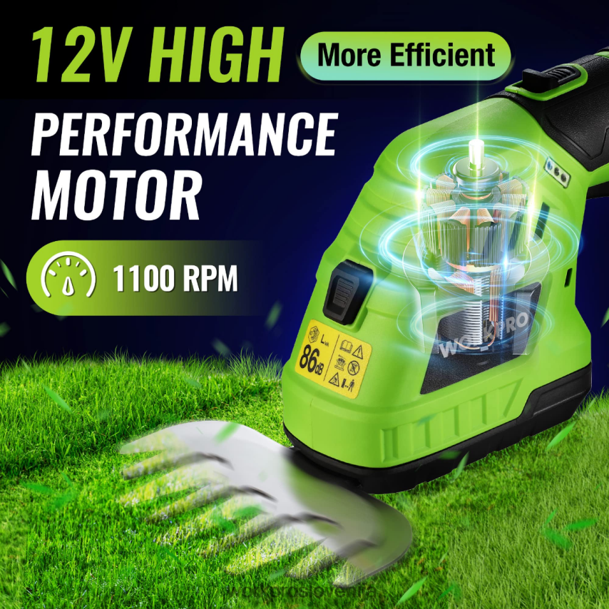 WORKPRO 2 v 1 12 V električne brezžične škarje za živo mejo in ročne škarje za grmičevje z 2,0 ah polnilno litij-ionsko baterijo in 1-urnim hitrim polnilnikom 4V0B84301 orodje morden