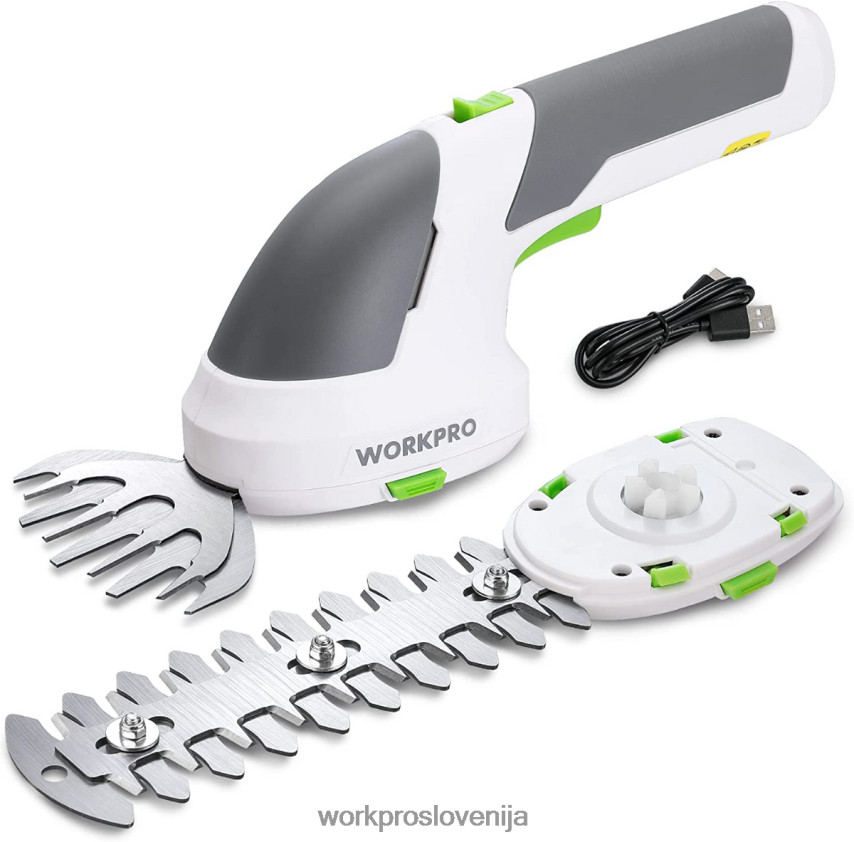 WORKPRO 2 v 1 ročne 7,2 V električne brezžične škarje za grmičevje škarje za živo mejo/rezalnik trave 4V0B84269 orodje roza/zelena/bela