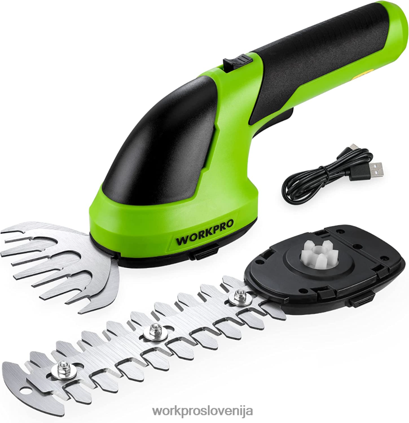 WORKPRO 2 v 1 ročne 7,2 V električne brezžične škarje za grmičevje škarje za živo mejo/rezalnik trave 4V0B84269 orodje roza/zelena/bela