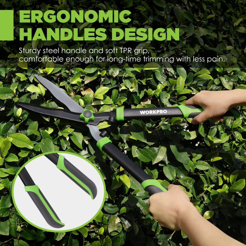 WORKPRO ročne škarje za živo mejo z valovitim rezilom in ergonomskim udobnim ročajem 4V0B84287 orodje novo