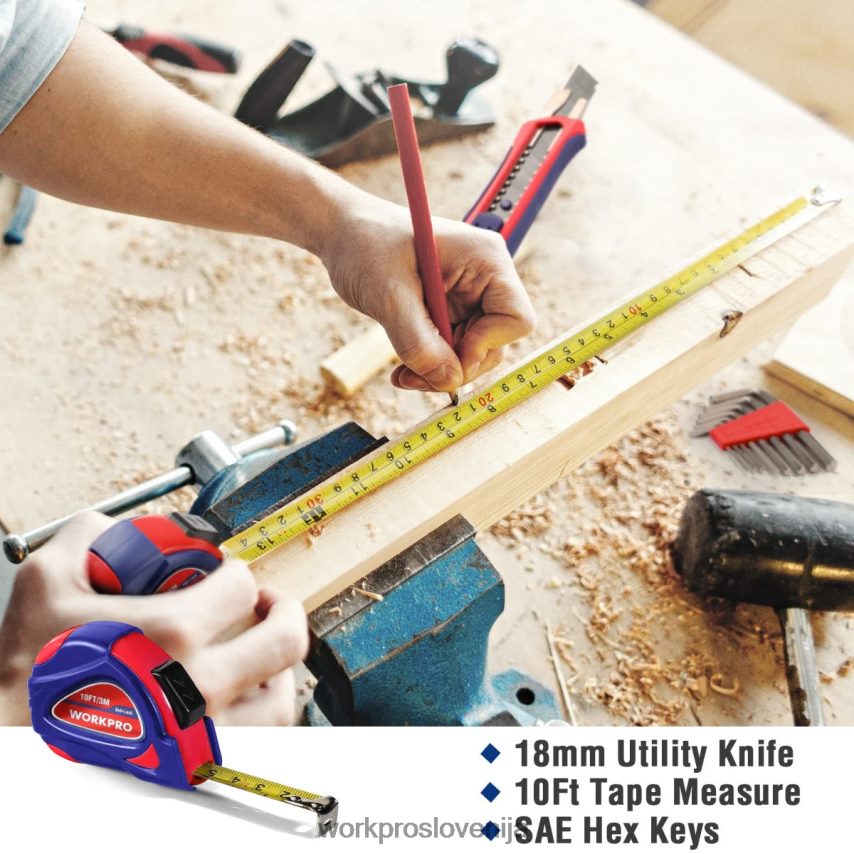 WORKPRO 35-delni set gospodinjskih orodij s škatlo za orodje za shranjevanje 4V0B84246 orodje roza/modra