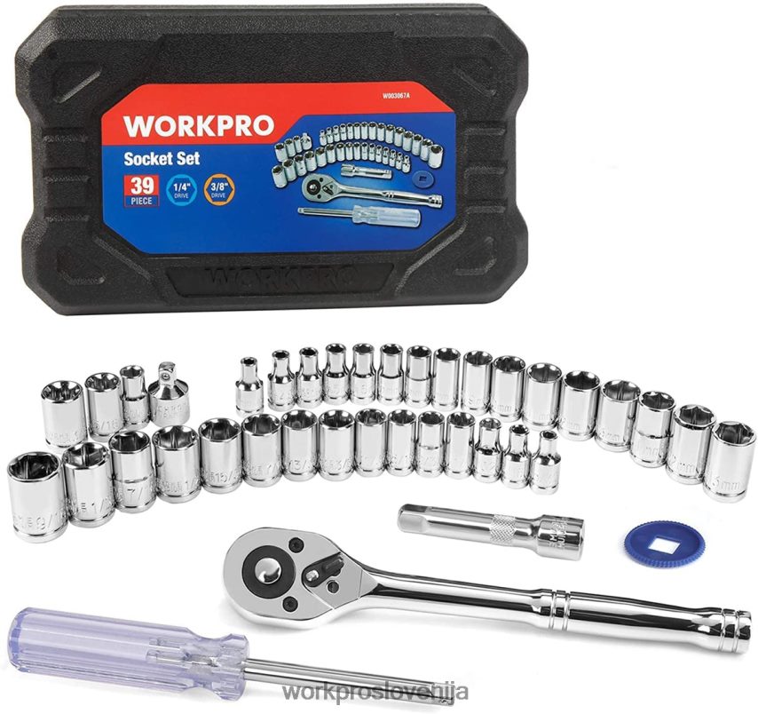 WORKPRO 39-delni komplet nasadnih ključev za mehanike z metriko škatle za orodje in sae 4V0B84310 orodje koristno