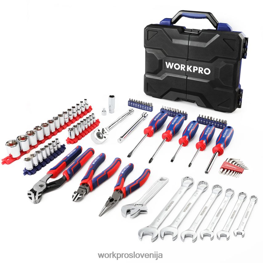 WORKPRO 87-delni komplet mehaničnega orodja, komplet ročnega orodja s škatlo za shranjevanje orodja 4V0B84305 orodje morden