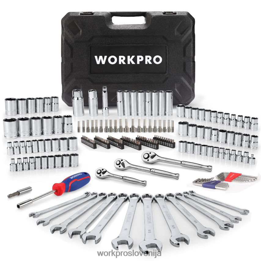 WORKPRO set mehaničnega orodja, 192-delni set nasadnih ključev s kovčkom za shranjevanje 4V0B84311 orodje uporaben